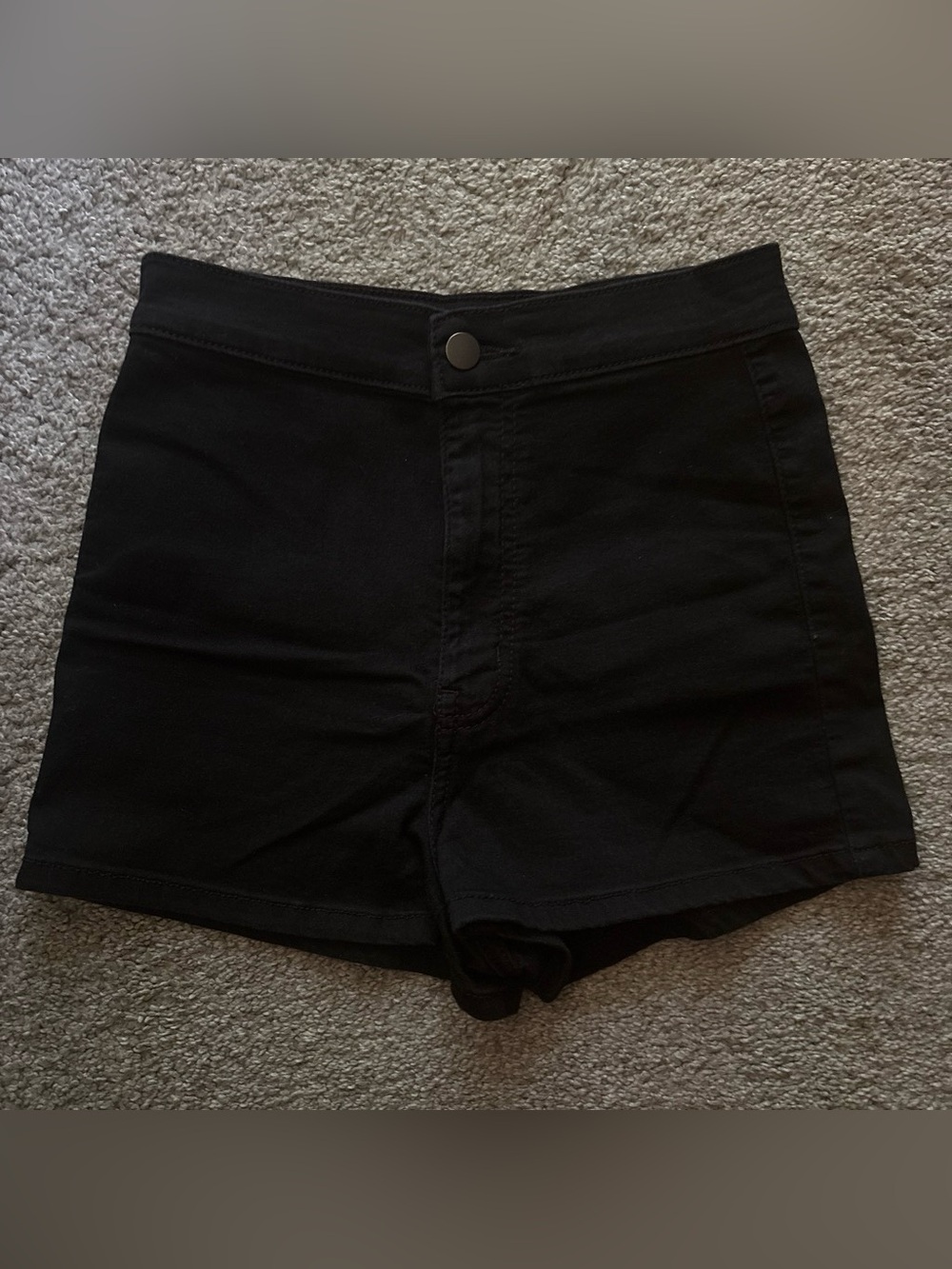 Fashion Nova High-Waist Black Stretch Denim Shorts